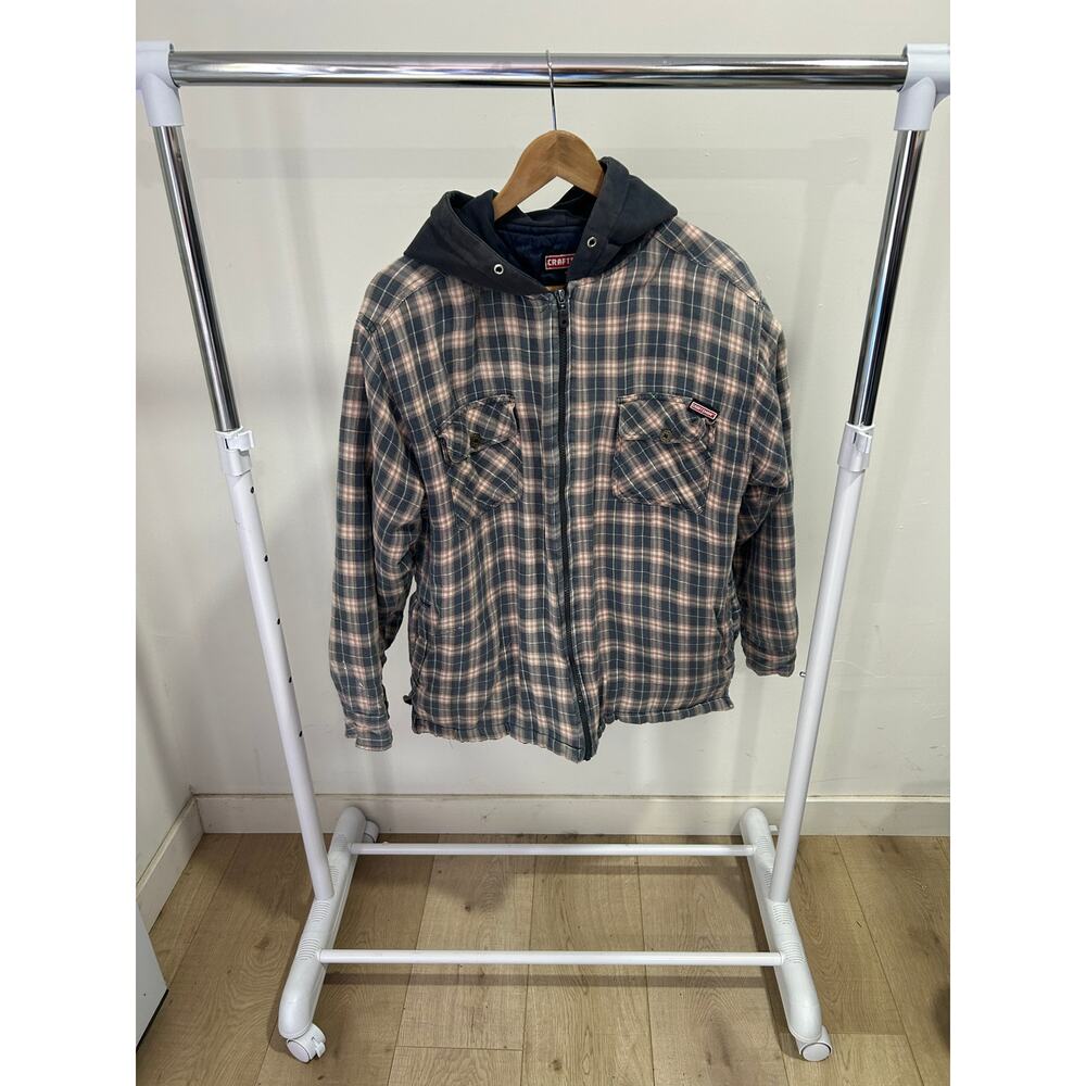 Vintage Craftsman Flannel Full Zip Jacket Size Medium